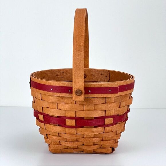 Longaberger Christmas Collection 1994 Edition Jingle Bell Basket Red - Picture 5 of 9